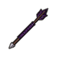 bow with arrow nocked  shadow wrapped purple
