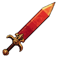 curved dagger  fire enchanted red hot