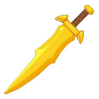 curved dagger  lightning charged yellow