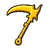 double bladed scythe  lightning charged yellow