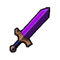 iron sword  shadow wrapped purple