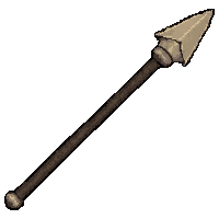long spear  ancient cracked
