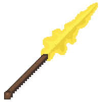 long spear  lightning charged yellow