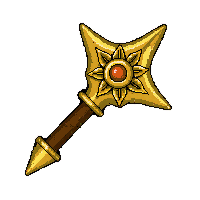 throwing star  ornate gold trimmed