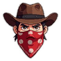 Bandana Face Cover  Drifter Patched — free pixel art sprite from Runner Western Gear