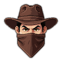 bandana face cover  leather wrapped brown