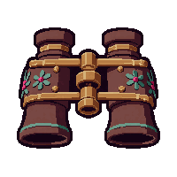 binoculars brass  native decorated