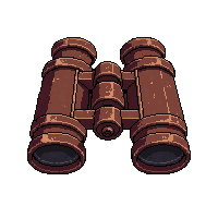 binoculars brass  rusted old frontier