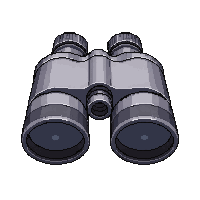 binoculars brass  silver detailed