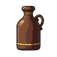 canteen water flask  gold trimmed fancy