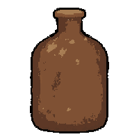 canteen water flask  rusted old frontier