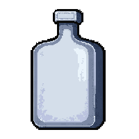 canteen water flask  silver detailed