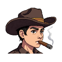 cigar smoking lit  bounty hunter worn