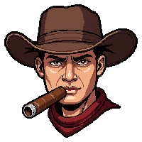 Cigar Smoking Lit  Polished Sunday Best — free pixel art sprite from Runner Western Gear