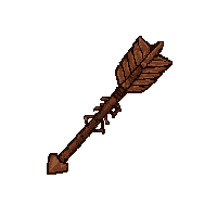 Bow And Arrow Native  Copper Accent Trim — free pixel art sprite from Runner Western Weapons