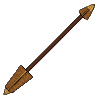 bow and arrow native  gold engraved fancy