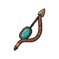 bow and arrow native  turquoise stone inlay