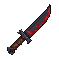 Bowie Knife Large  Blood Stained Dark — free pixel art sprite from Runner Western Weapons