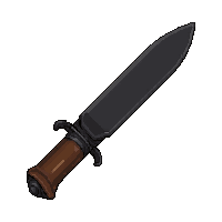 bowie knife large  dark iron gunmetal
