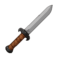 bowie knife large  ivory carved handle
