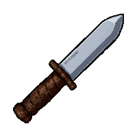 bowie knife large  outlaw notched grip