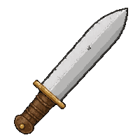 bowie knife large  pearl handle grip
