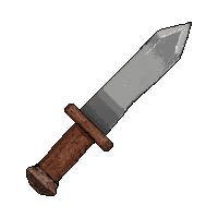 bowie knife large  rusty old antique