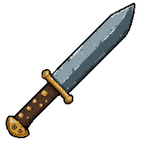 bowie knife large  scratched and dented
