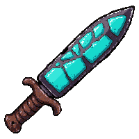 bowie knife large  turquoise stone inlay