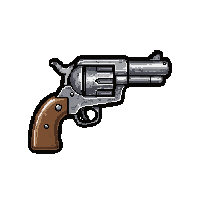 Derringer Pocket Gun  Nickel Plated Shiny — free pixel art sprite from Runner Western Weapons