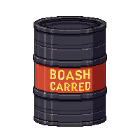 Scifi Barrel Fuel Cylindrical Hazard Labeled — free pixel art sprite from Scifi Interior