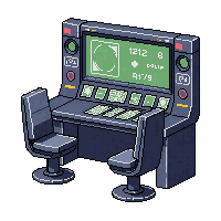 Scifi Bridge Command Center Screens Chairs Helm — free pixel art sprite from Scifi Interior