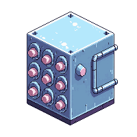 Scifi Cooling System Pipes Frost Vents Cold — free pixel art sprite from the Scifi Interior collection, transparent PNG