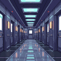 Scifi Corridor Ceiling Tile Lights Embedded — free pixel art sprite from the Scifi Interior collection, transparent PNG