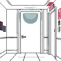 Scifi Corridor Wall Panel Smooth Gray Lit — free pixel art sprite from the Scifi Interior collection, transparent PNG