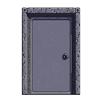 Scifi Door Sliding Automatic Metal Frame — free pixel art sprite from the Scifi Interior collection, transparent PNG