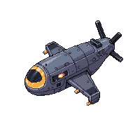 Scifi Drone Security Small Flying Patrol Armed — free pixel art sprite from the Scifi Interior collection, transparent PNG