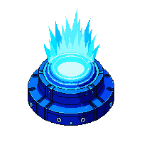 scifi fusion reactor core glowing blue contained