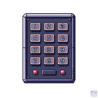 scifi keypad wall mounted access code numbers