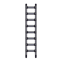 scifi ladder rungs metal vertical wall climb