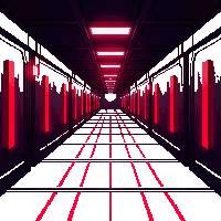 scifi laser grid hallway red beams security