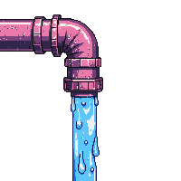 scifi leak dripping liquid pipe broken