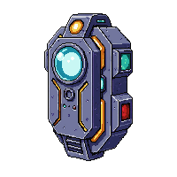 Scifi Shield Emitter Wall Device Bubble Defense — free pixel art sprite from the Scifi Interior collection, transparent PNG