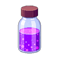 antimatter vial small glass purple contained