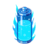 battery cell cylinder blue glowing energy