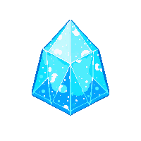 energy crystal blue hexagonal glowing shard
