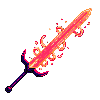energy sword red glowing blade dark hilt