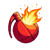 fire grenade red orange incendiary sphere