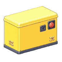 fuel cell rectangular yellow charged full