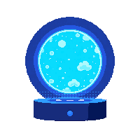 hologram projector small disc blue light